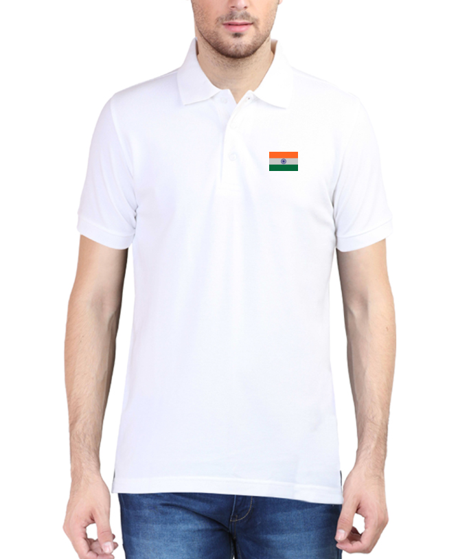 Indian flag online polo t shirt