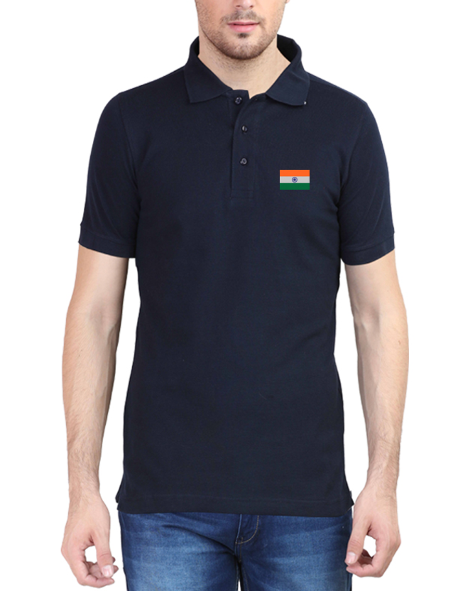 Indian flag best sale polo t shirt
