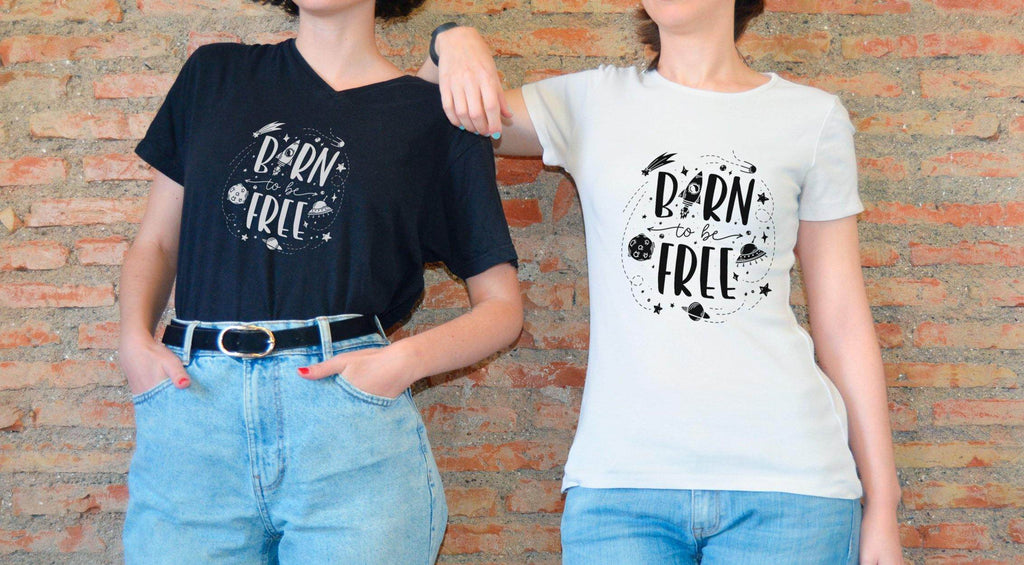 Born to be Free  Tops by Shipy | Space, Typography