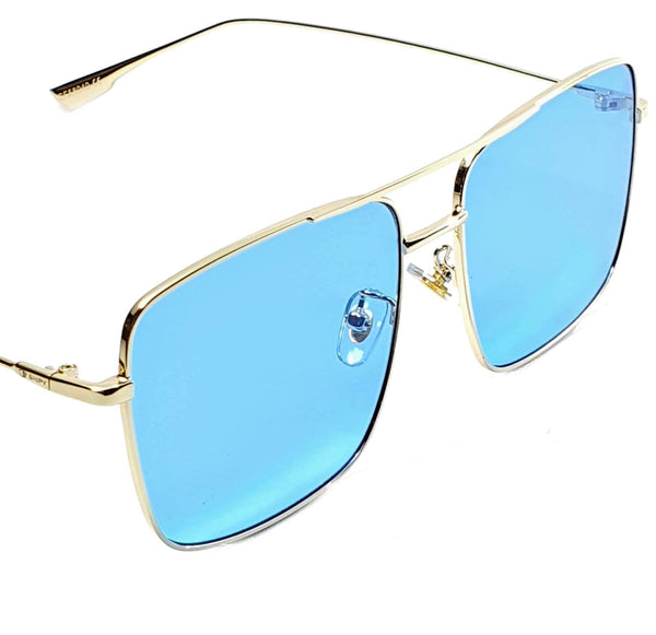 Sky Dominator Metal Frame UV400 Blue Lens Aviator Sunglasses - Sunglasses - Shipy