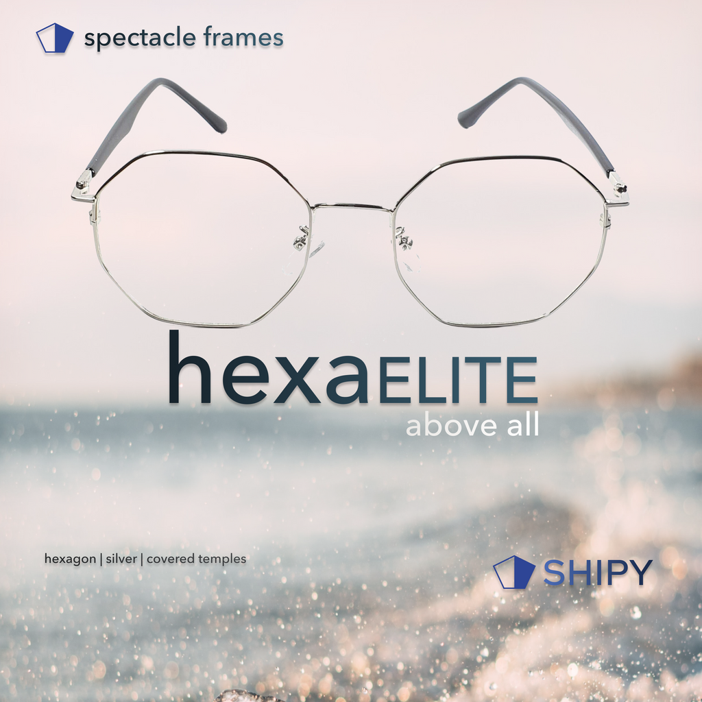 Hexa Elite  Frames by Shipy | Eyeframes, Eyeglasses, men, silver, Spectacle Frames, Unisex