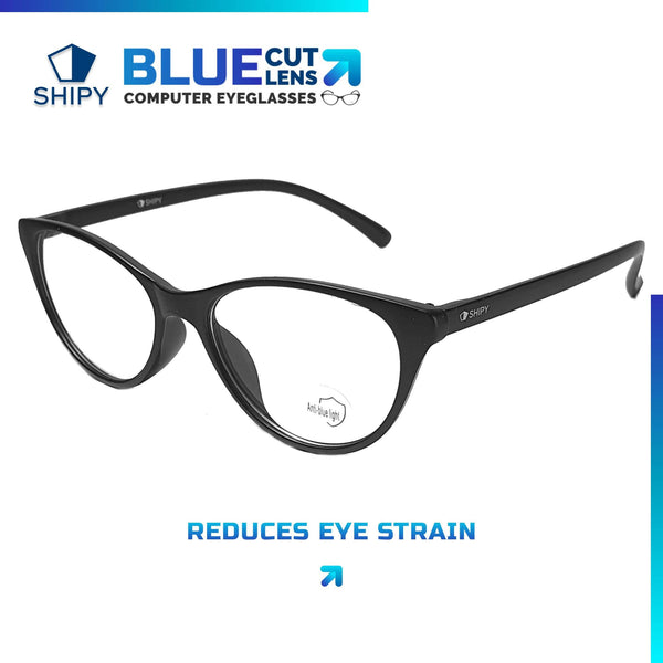 Helix - Anti Blue Light Computer Glasses  Frames by Shipy | Anti Blue Light Filter, black, Blue Cut, rectangular