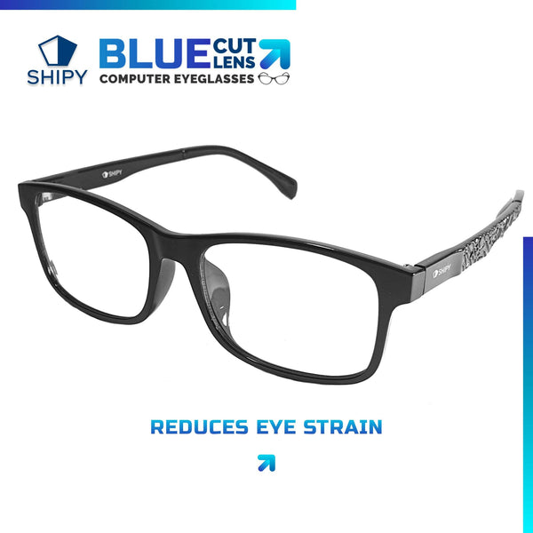 Motif - Anti Blue Light Computer Glasses  Frames by Shipy | Anti Blue Light Filter, black, Blue Cut, rectangular