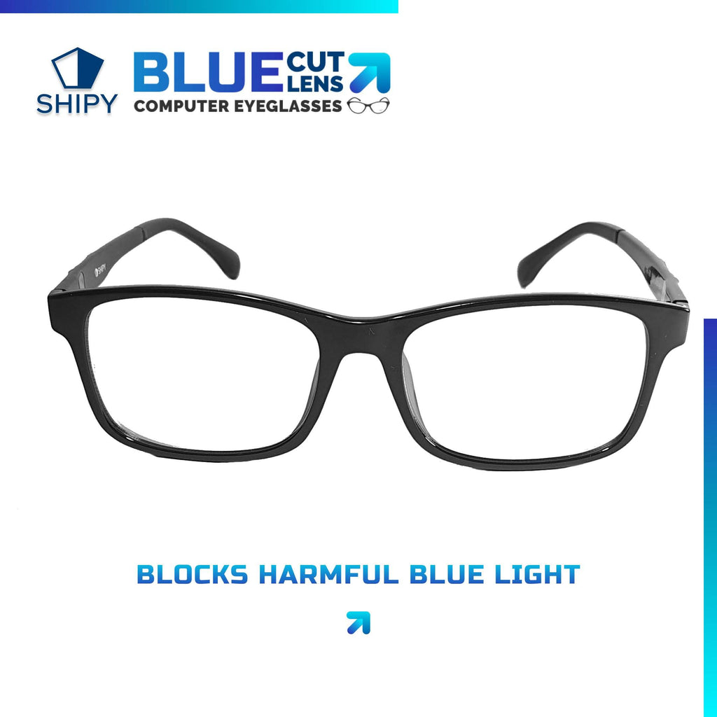 Motif - Anti Blue Light Computer Glasses  Frames by Shipy | Anti Blue Light Filter, black, Blue Cut, rectangular
