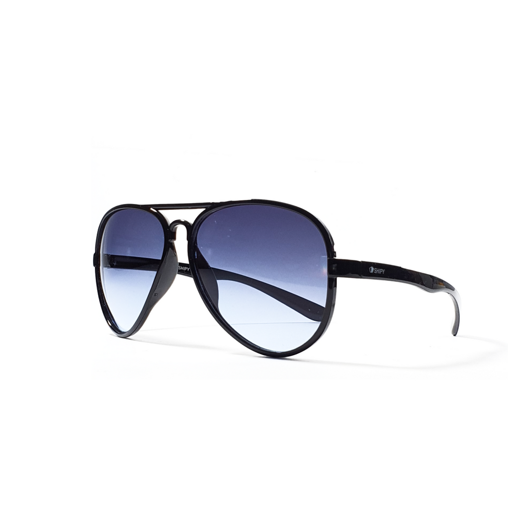 Bar Aviator Black Polycarbonate Frame UV400 Sunglasses  Sunglasses by Shipy | aviators, black, blue, Classic, Durable, gradient, men, NEWYEAR2021, Polycarbonate Frame, Summer, Unisex, women