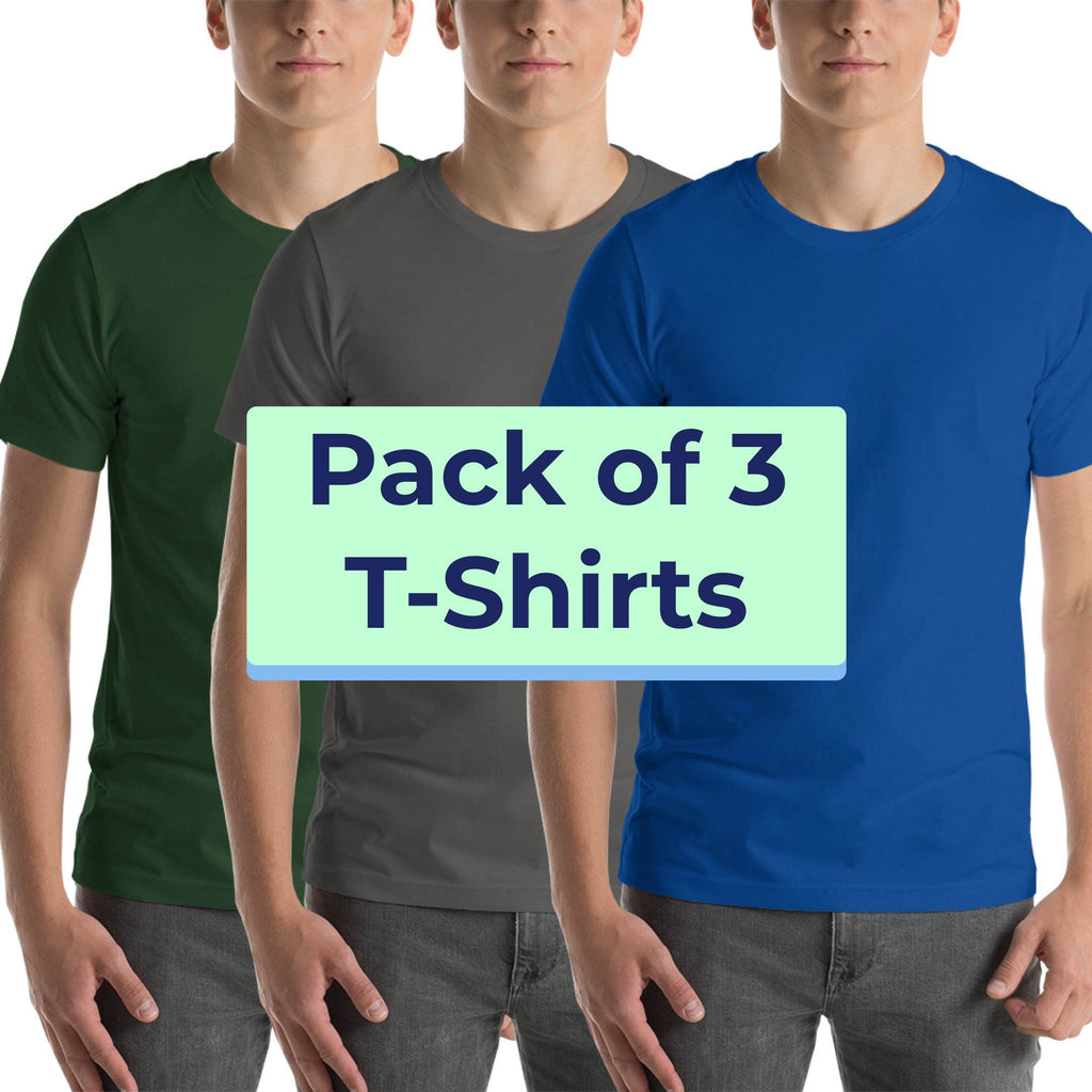 Combo Pack - Pick any 3 Plain Men T-Shirts | VeerSow