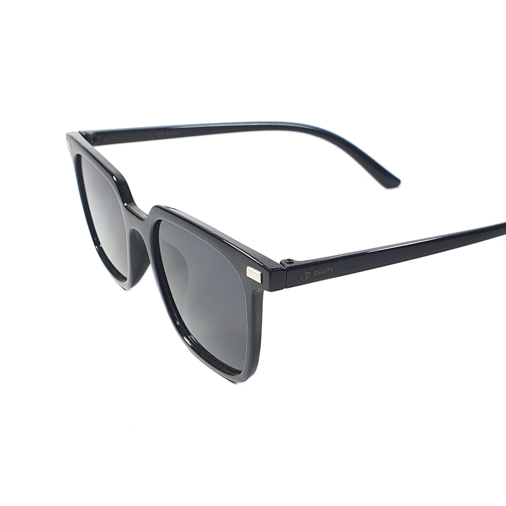 Darth Farer Glossy Black Polycarbonate Frame UV400 Sunglasses  Sunglasses by Shipy | black, Classic, men, Polycarbonate Frame, SHIPY100JULY, Summer, Unisex, Vintage