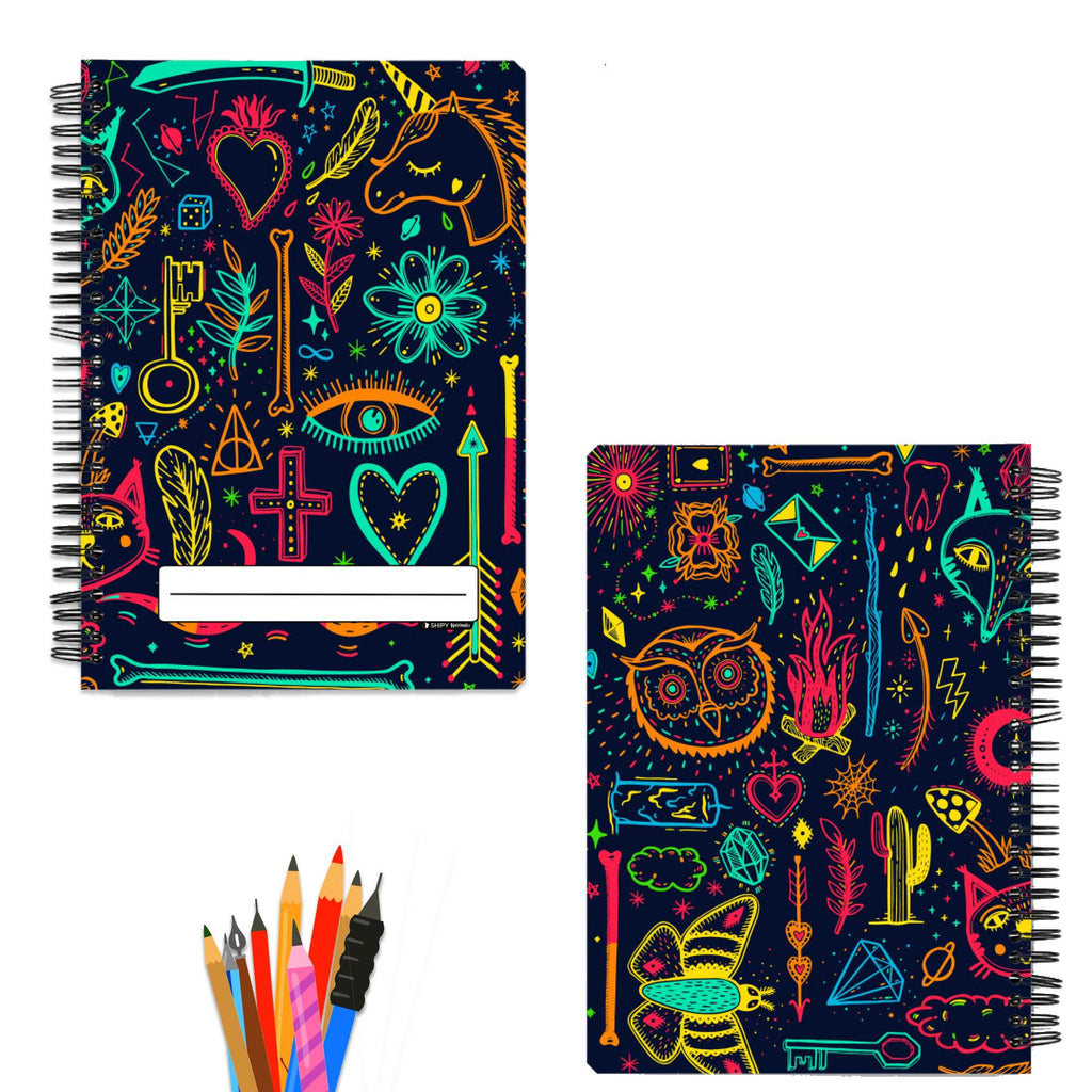 Fantasy Doodle  A5 Wiro Notebook by Shipy | Art, Doodle