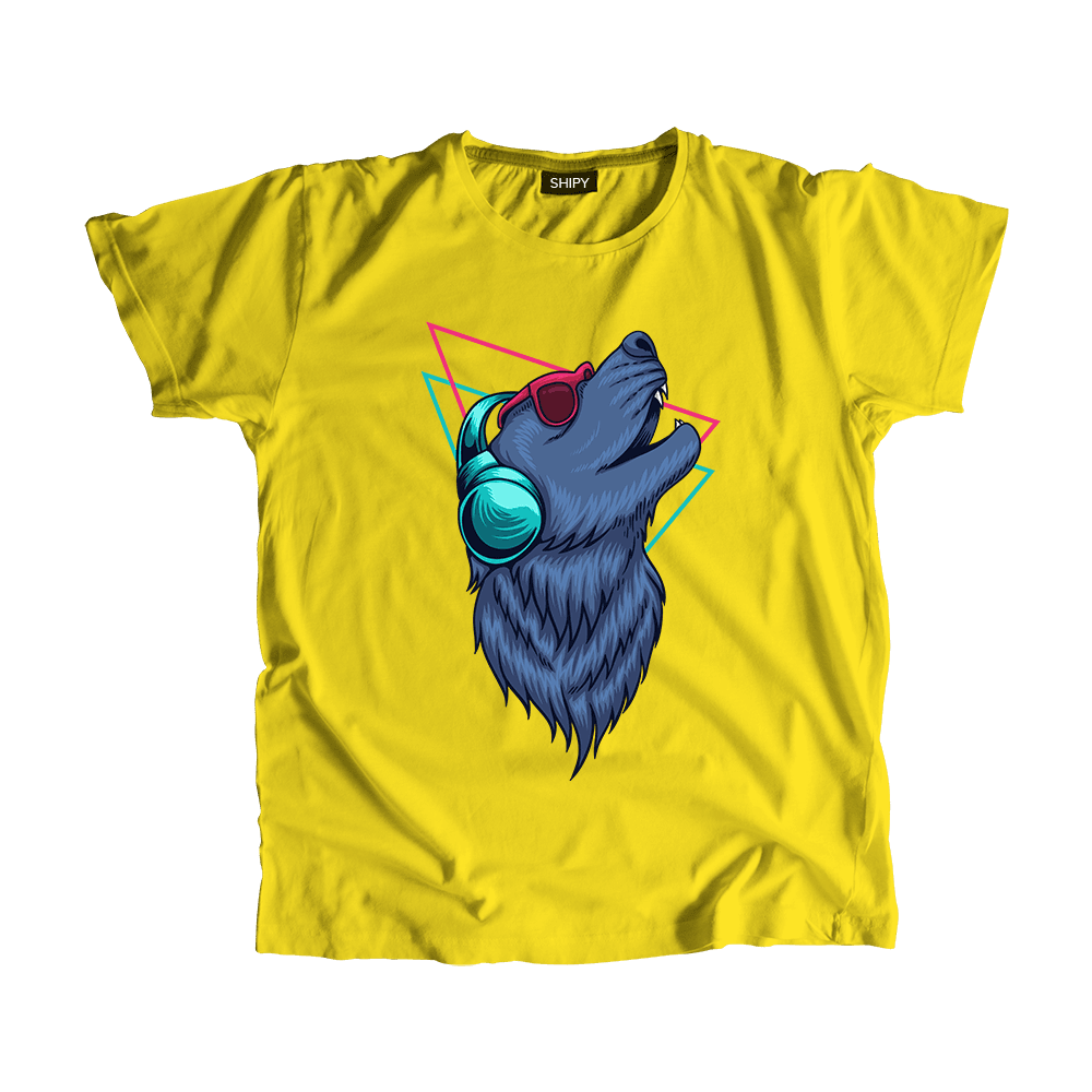 Wolf Howling to Music - T-Shirt - Shipy