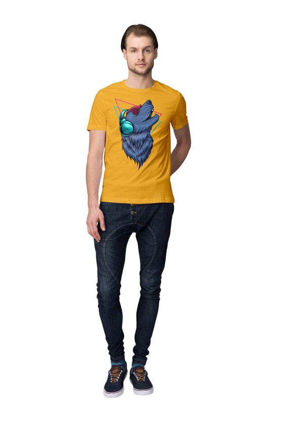 Wolf Howling to Music - T-Shirt - Shipy