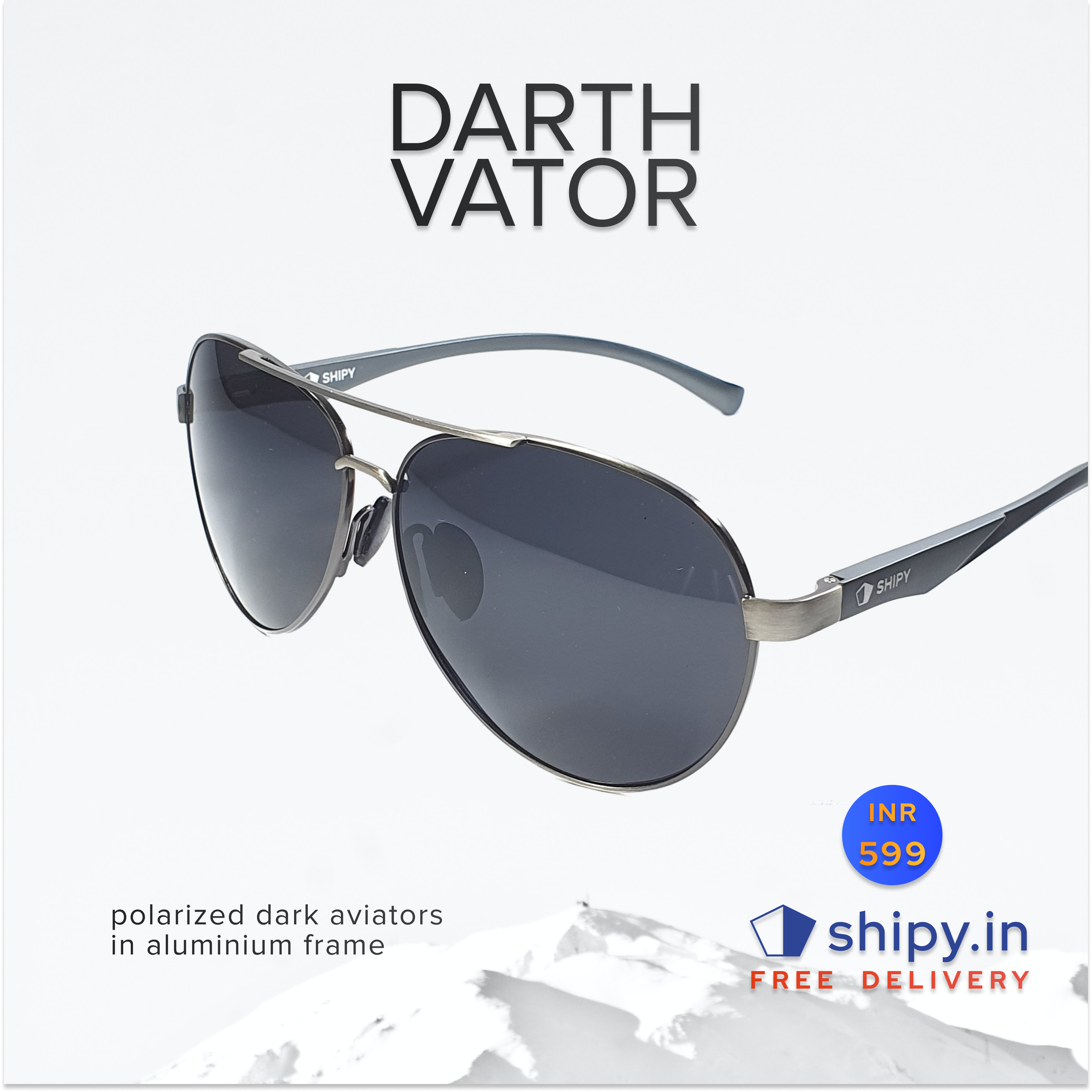 Aluminium frame sunglasses top