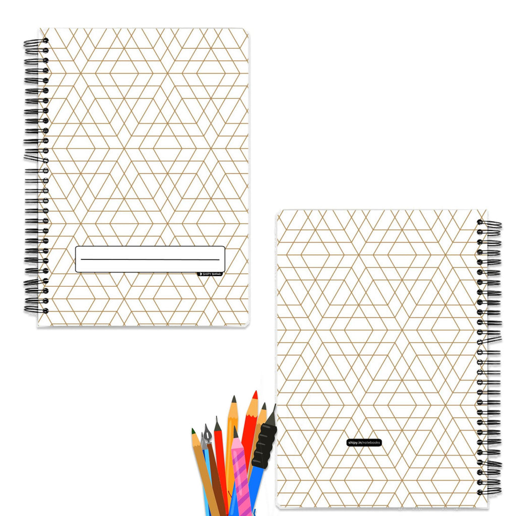 Mesh Gold  A5 Wiro Notebook by Shipy | Art, Geometric