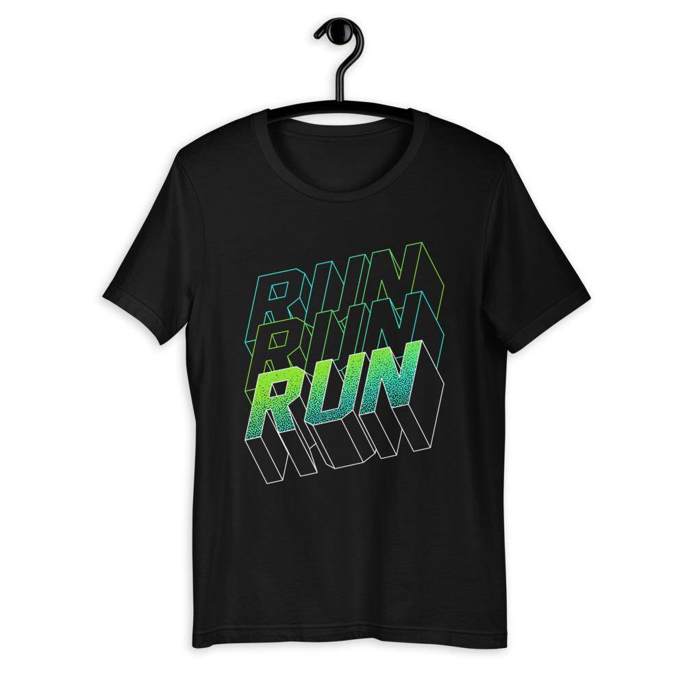 RUN x3  T-Shirt by Shipy | Gym & Active Wear, Sports, Typography