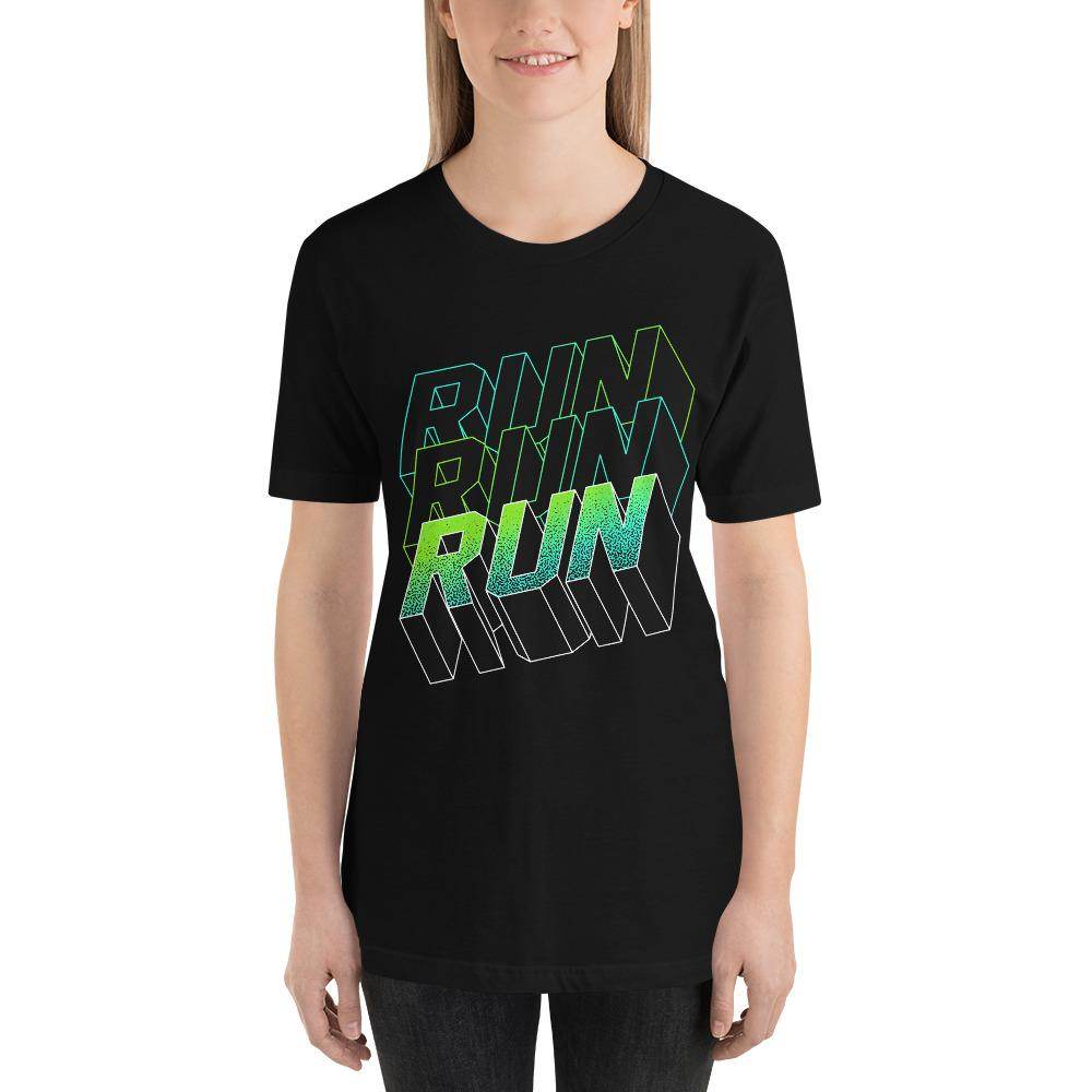 RUN x3  Tops by Shipy | Sports, Typography