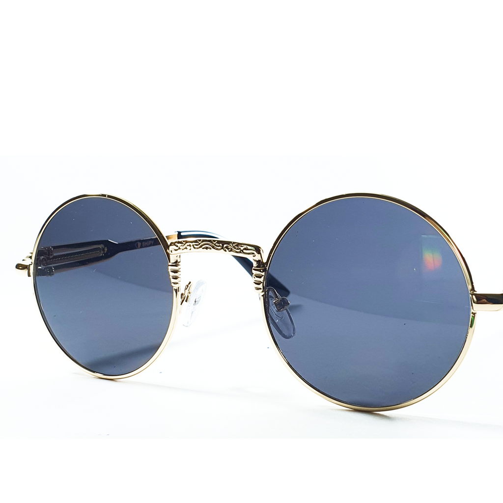 B.N.U.S Polarized Sunglasses for Men Women Corning Real Glass Lens With  Spring Hinges Shiny Black Grey Lenses Italy-made - Walmart.com