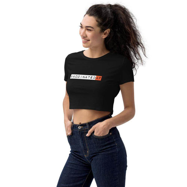 #Vaccinated AF  Crop Top by Shipy | Covid, Typography, Vaccinated