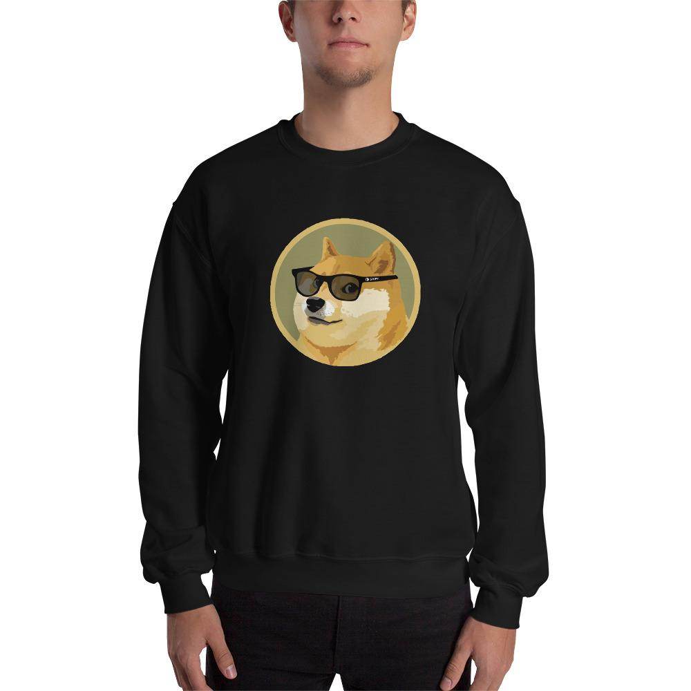 Dogecoin - Doge in Sunglasses / Sweatshirt  Sweatshirt by Shipy | Cryptocurrency, Doge, Dogecoin, Pop Culture