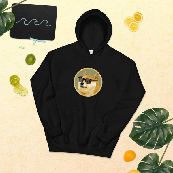 Dogecoin - Doge in Sunglasses / Hoodie  Hoodies by Shipy | Cryptocurrency, Doge, Dogecoin, Pop Culture
