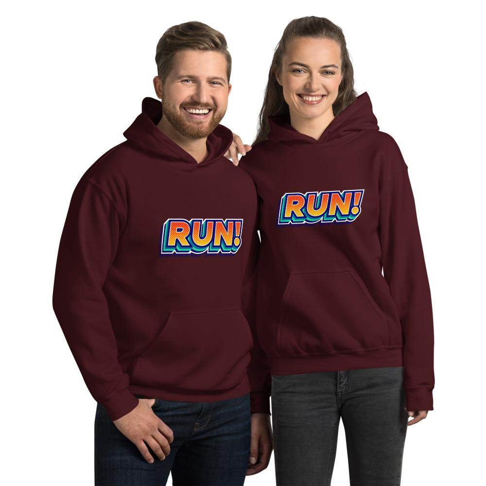 RUN  Hoodies by Shipy | Gym & Active Wear, Running, Typography