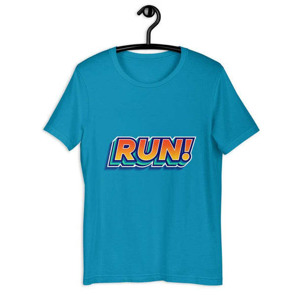 RUN  T-Shirt by Shipy | Gym & Active Wear, Running, Typography