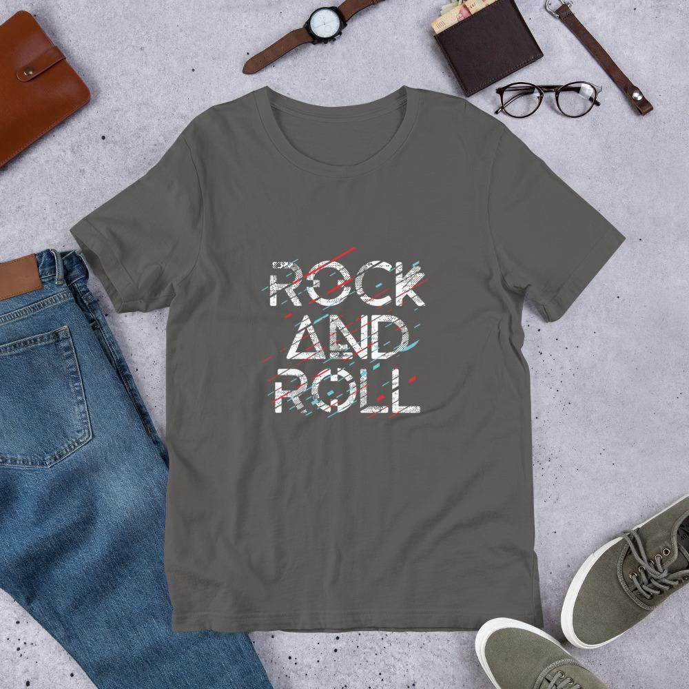 Rock And Roll  T-Shirt by Shipy | Music, Typography