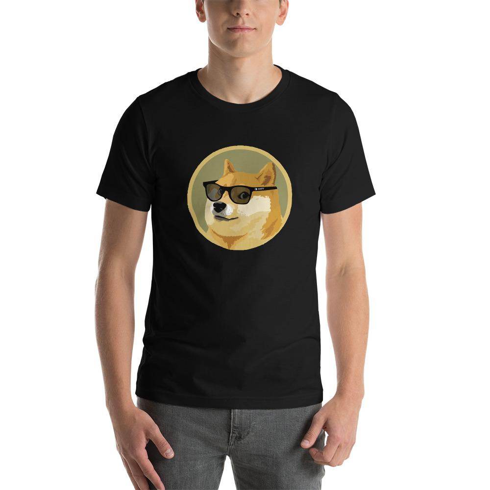 Dogecoin - Doge in Sunglasses  T-Shirt by Shipy | Cryptocurrency, Doge, Dogecoin, Pop Culture