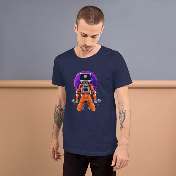 Astronaut in Space Gym  T-Shirt by Shipy | Gym & Active Wear, Space, Space Sports