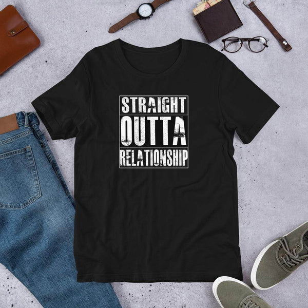 Straight Outta Relationship  T-Shirt by Shipy | Love, Pop Culture, Straight Outta Compton, Typography