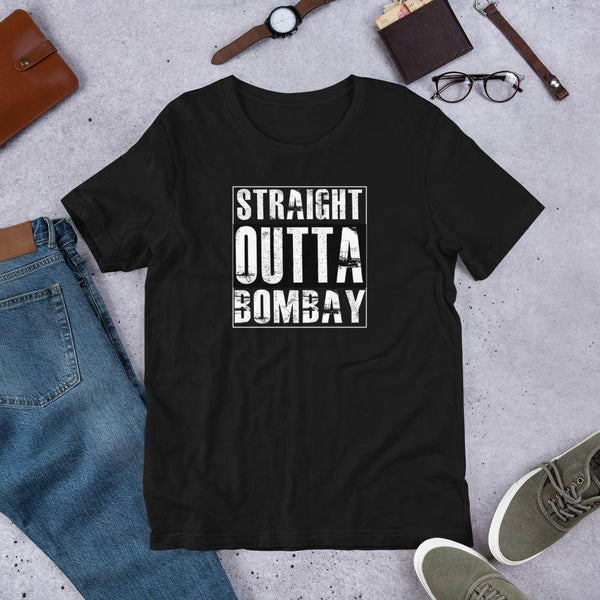 Straight Outta Bombay  T-Shirt by Shipy | Cities, Mumbai, Pop Culture, Straight Outta Compton, Typography