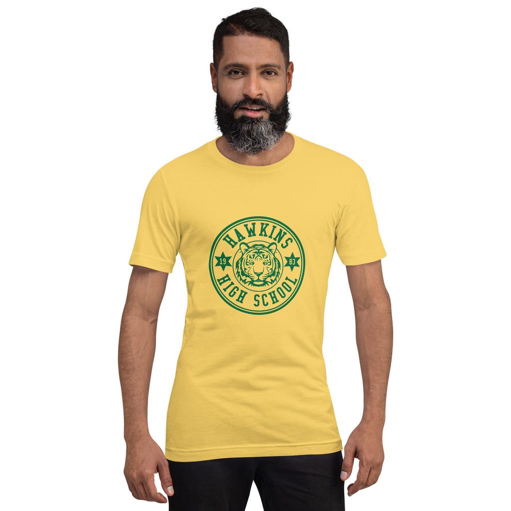 Stranger Things 4 Hawkins High School Green Tiger Logo Shirt - Best Seller  Shirts Design In Usa