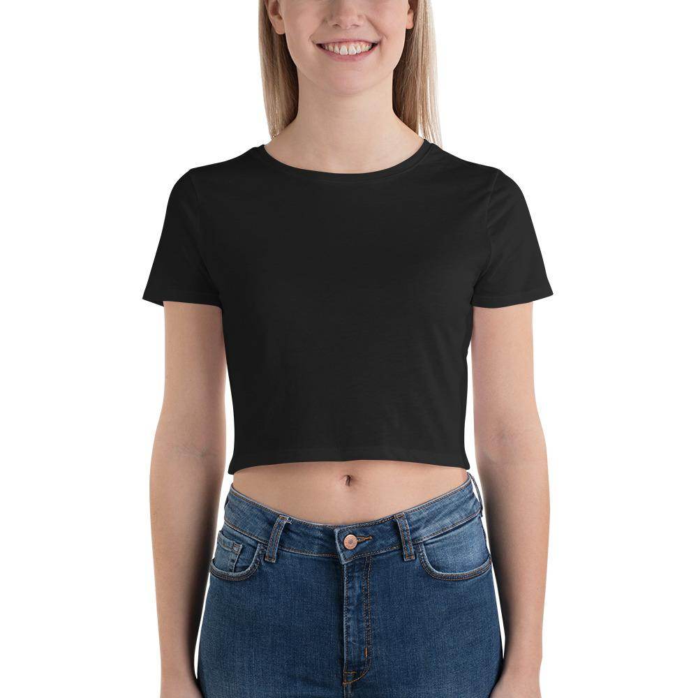 Plain Crop Top, Solid Color  Crop Top by Shipy | black, Solid, women