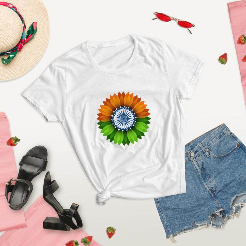 Flower Flag of India  Tops by Shipy | Independence Day, India, Indian Army, Patriotic, Republic Day, Tricolor